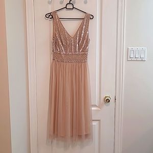 Blush beaded dress